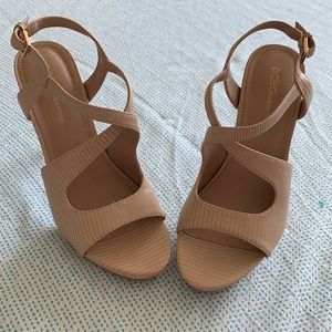 New BCBGeneration Nude Platform heels